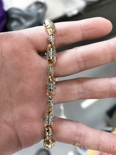 Gold-Filled Antiallergenic Luxury Barakka Necklace 70 cm Long and 8 mm Wide (75g ) 14K Multicolor color