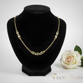   Gold-Filled Antiallergenic Necklace 46 cm Long and 2-6 mm Wide 18K color