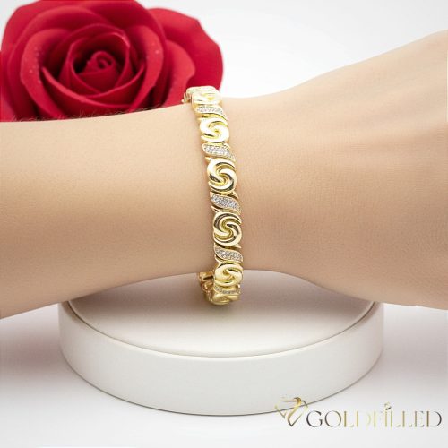 Gold-Filled Antiallergenic Bracelet 19cm/9mm 14K color