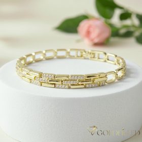 Gold-Filled Antiallergenic Bracelet 17cm/6mm 14K color
