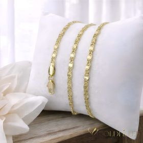   Gold-Filled Antiallergenic Necklace 55cm Long and 4mm Wide Color 14K