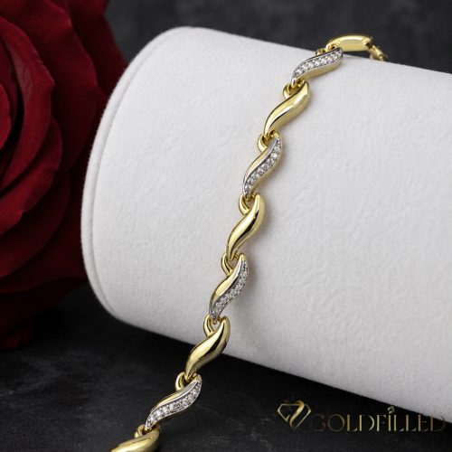 Gold-Filled Antiallergenic Necklace 45cm/7mm + Bracelet 17cm 14K Color