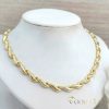 Gold-Filled Antiallergenic Necklace 45cm/7mm + Bracelet 17cm 14K Color