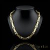 Gold-Filled Antiallergenic Luxury Barakka Necklace 60 cm Long and 11 mm Wide (160g) 14K Multicolor color