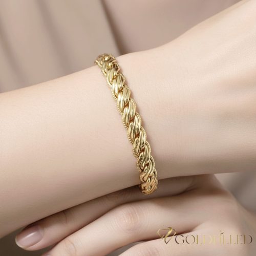 Gold-Filled Antiallergenic Bracelet 17,5cm/7mm 14K color