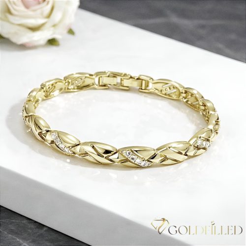 Gold-Filled Antiallergenic Bracelet 19cm/7mm 14K color