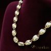 Gold-Filled Antiallergenic Luxury Barakka Necklace 60 cm Long and 12 mm Wide (110g) 14K Multicolor color