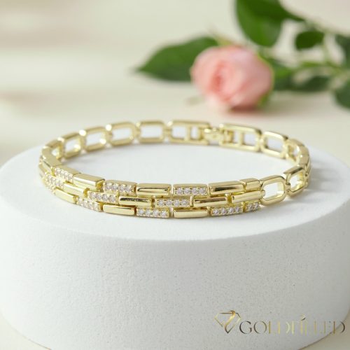 Gold-Filled Antiallergenic Bracelet 19cm/6mm 14K color