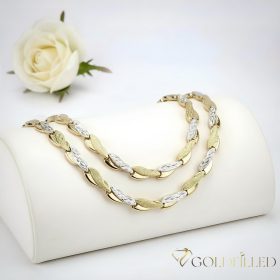   Gold-Filled Antiallergenic Necklace 45cm/7mm + Bracelet 19cm 14K Color Multicolor 