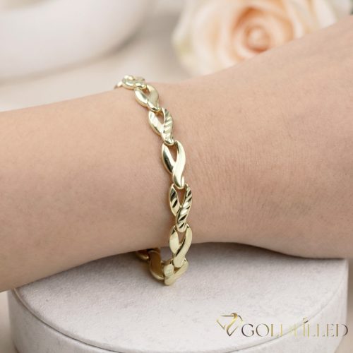 Gold-Filled Antiallergenic Bracelet 19cm/6mm 14K color