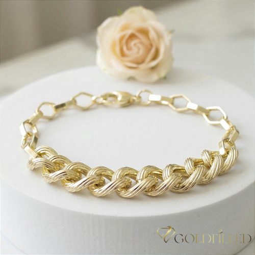 Gold-Filled Antiallergenic Bracelet 19cm/7-10mm 14K color