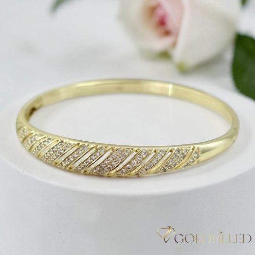 Gold-Filled Antiallergenic Bangle 7-4mm  Color (14K) diameter 60mm openable 