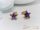 Gold-Filled Antiallergenic Stud Earring with Purple Stone 9 mm 18K Color