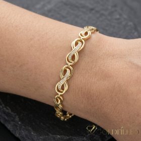 Gold-Filled Antiallergenic Bracelet 17cm/8mm 14K color