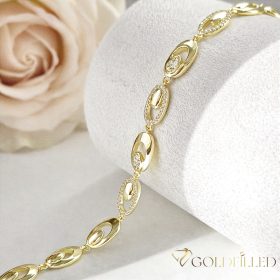 Gold-Filled Antiallergenic Bracelet 19cm/7mm 14K color