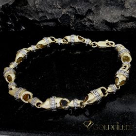 Gold-Filled Antiallergenic Bracelet 22 cm/8 mm 14K Color