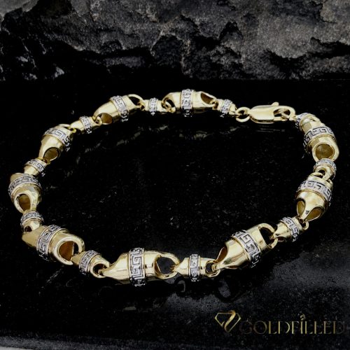 Gold-Filled Antiallergenic Bracelet 22 cm/8 mm 14K Color