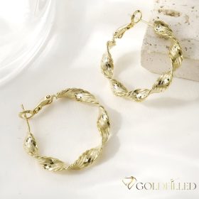 Gold-Filled Antiallergenic  Hoop Earring 30mm 14K color