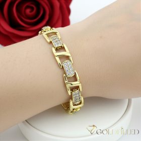 Gold-Filled Antiallergenic Bracelet 19cm/9mm 14K color