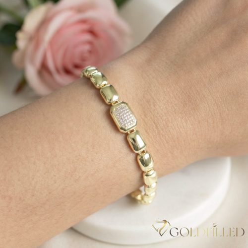 Gold-Filled Antiallergenic Bracelet 19cm/9mm 14K color