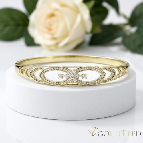 Gold-Filled Antiallergenic Bangle 4-10mm  Color (14K) diameter 54mm openable 