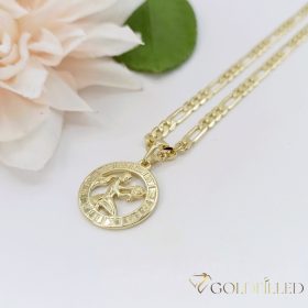   Gold-Filled Hypoallergenic Necklace 45cm / 4mm + Virgo Pendant 14K colour