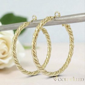 Gold-Filled Antiallergenic Hoop Earring 50mm 14K color