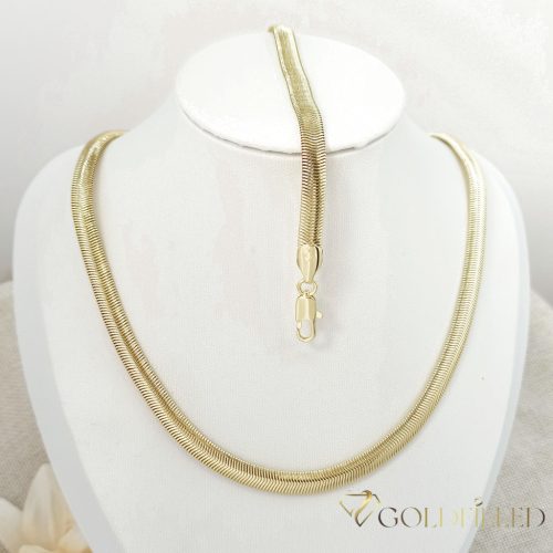Gold-Filled Antiallergenic Necklace 45cm/6mm + Bracelet 19cm  14K Color