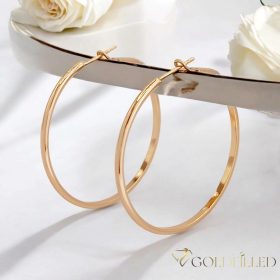 Gold-Filled Antiallergenic Hoop Earring 40mm 18K Color