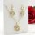 Gold-Filled Necklace 45cm/1mm + Pendant + Earrings 14K Color