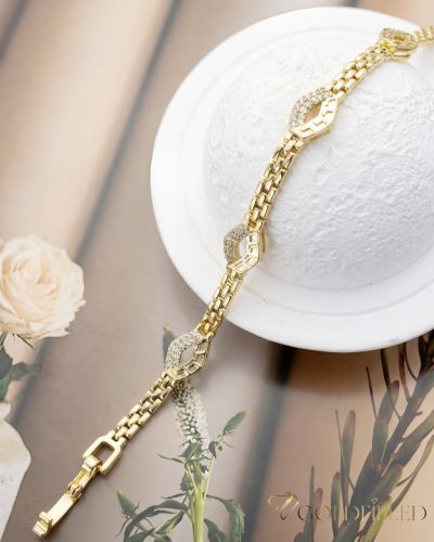 Gold-Filled Antiallergenic Bracelet 19cm/4-8mm 14K color