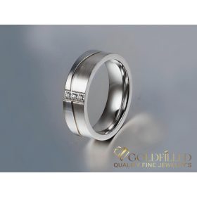 Stainless steel ring with stone