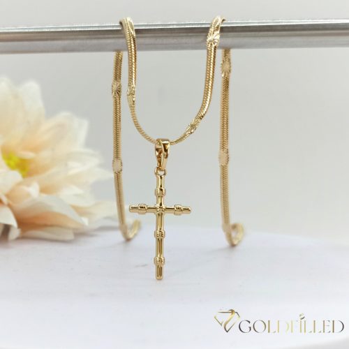 Gold-Filled Antiallergenic Luxury Necklace 45 cm Long and 3mm Wide 18K color