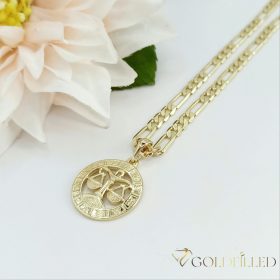   Gold-Filled Antiallergenic Necklace 45cm / 4mm  Medallion 14K color