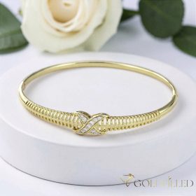   Gold-Filled Antiallergenic Bangle 7-4mm  Color (14K) diameter 60mm openable 