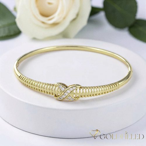 Gold-Filled Antiallergenic Bangle 7-4mm  Color (14K) diameter 60mm openable 