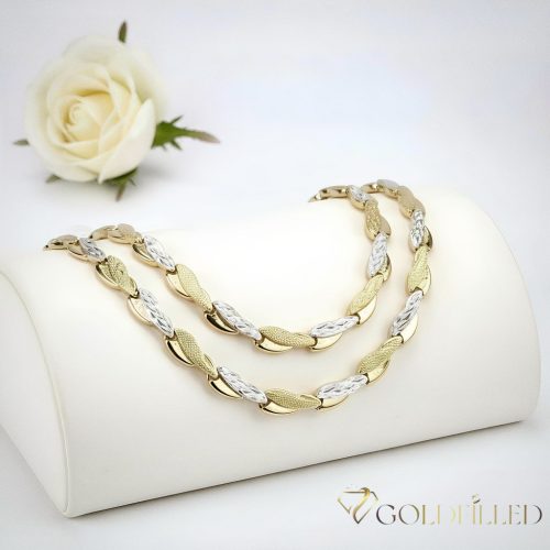 Gold-Filled Antiallergenic Necklace 45cm/7mm + Bracelet 17cm 14K Color Multicolor 