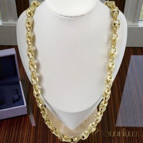  Gold-Filled Antiallergenic Exclusive Necklace 60cm/10mm 14K color (105 gramm)