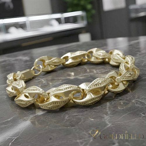 Gold-Filled Antiallergenic Bracelet 22cm /10mm  Color (14K) 