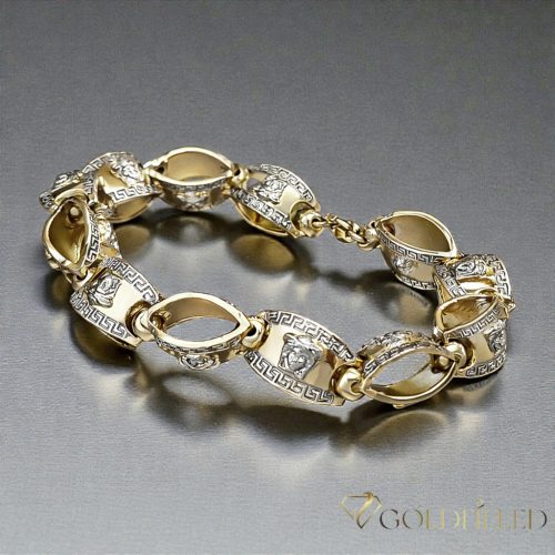 Gold-Filled Antiallergenic Bracelet 24cm /11mm Multicolor Color