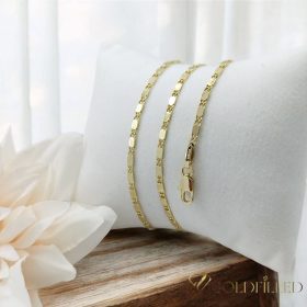   Gold-Filled Antiallergenic Necklace 60cm/2mm + Bracelet 19cm 14K Color