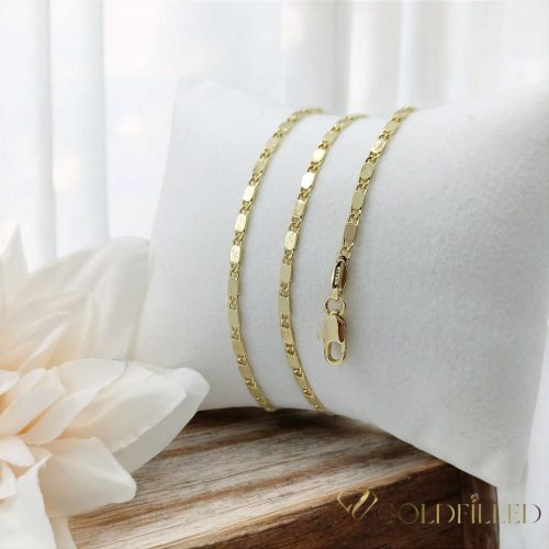 Gold-Filled Antiallergenic Necklace 60cm/2mm + Bracelet 19cm 14K Color