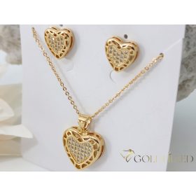 Gold-Filled Necklace 45cm/1mm + Pendant + Earrings