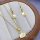 Gold-Filled Necklace 45cm/1mm + Pendant + Earrings 26mm Color 14K