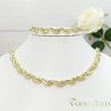 Gold-Filled Antiallergenic Necklace 45cm/7mm + Bracelet 19cm 14K Color