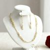 Gold-Filled Antiallergenic Necklace 45cm/2-6mm + Bracelet 17cm + Earrings 14K Color