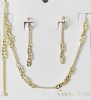 Gold-Filled Antiallergenic Necklace 45cm/2-6mm + Bracelet 17cm + Earrings 14K Color
