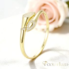   Gold-Filled Antiallergenic Bangle 4-18mm  Color (14K) diameter 60mm openable 