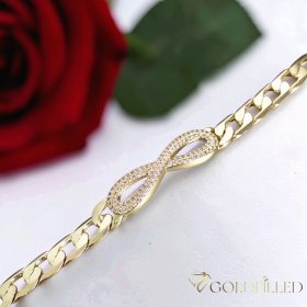 Gold-Filled Antiallergenic Bracelet 18,5cm/9mm 14K color