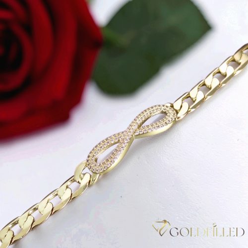 Gold-Filled Antiallergenic Bracelet 18,5cm/9mm 14K color